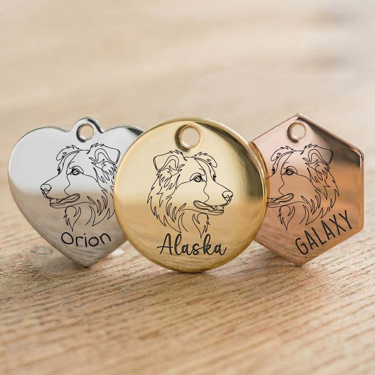 Médaille Border Collie Personnalisée