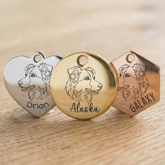 Médaille Border Collie Personnalisée