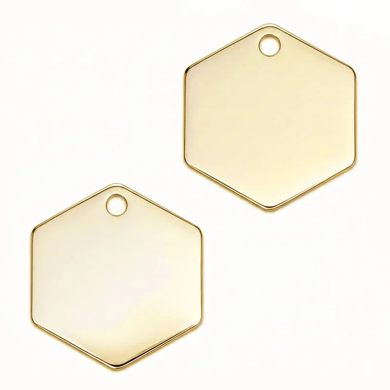 Médaille pour Chat Hexagonal à Personnaliser