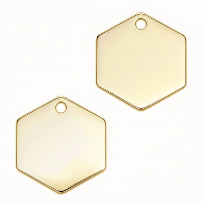 Médaille pour Chat Hexagonal à Personnaliser