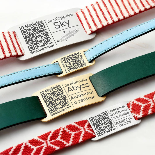 Médaille Connectée QR Code pour Chien