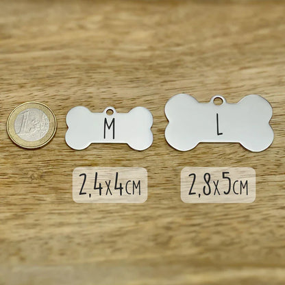 Médaille pour Chien en Forme d'Os à Personnaliser