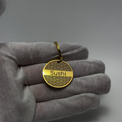 Médaille pour Chat Ronde à Personnaliser