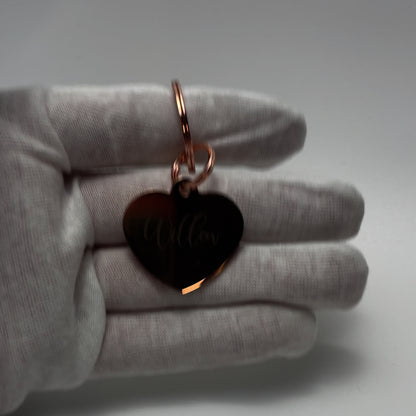 Médaille pour Chat en Forme de Cœur à Personnaliser