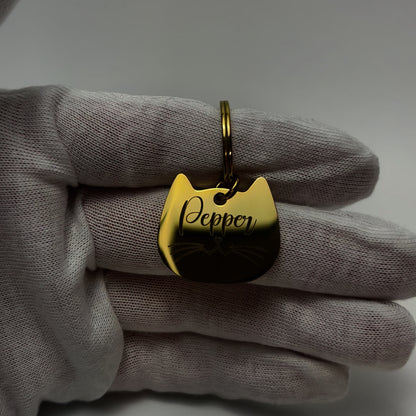 Médaille pour Chat en Forme de Chat à Personnaliser